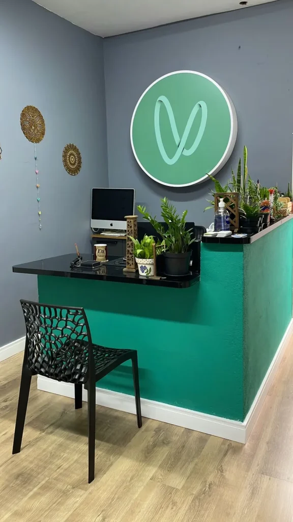 Entrada do studio do lado de dentro